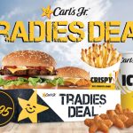 DEAL: Carl’s Jr – $16.95 Tradies Deal (Famous Star with Cheese, Chicken & Cheese Burger, 3 Nuggets, Medium Fries & Soda)
