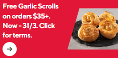 DEAL: Domino's - Free Garlic Scrolls with $35 Spend via DoorDash (until 31 March 2024) 8