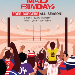 DEAL: Grill'd - 2 For 1 Free Burgers or Salad on Mondays If Your AFL/NRL Team Wins 4 DEAL: Grill'd - 2 For 1 Free Burgers or Salad on Mondays If Your AFL/NRL Team Wins 4