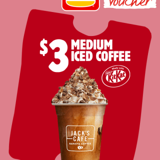 DEAL: Hungry Jack's - $3 Medium Iced Coffee with Kit Kat via App (until 25 March 2024) 4