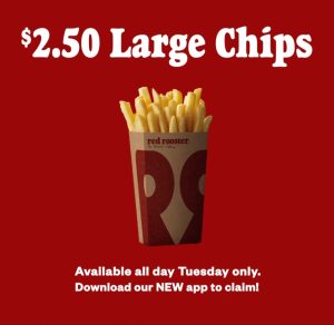 DEAL: Red Rooster - $2.50 Large Chips via Click & Collect on Tuesdays 3