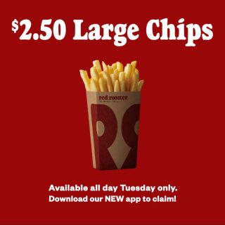 DEAL: Red Rooster - $2.50 Large Chips via Click & Collect on Tuesdays 4
