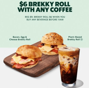 DEAL: Starbucks - $6 Brekky Roll with Any Coffee Before 11am 7