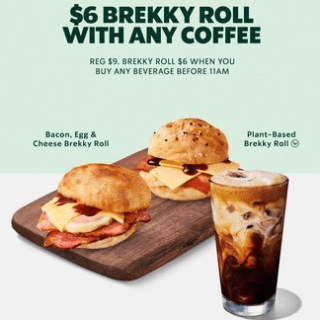 DEAL: Starbucks - $6 Brekky Roll with Any Coffee Before 11am 5