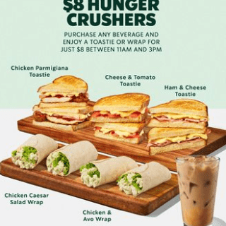 DEAL: Starbucks - $8 Toastie or Wrap with Any Beverage Between 11am to 3pm 4
