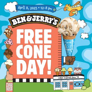 DEAL: Ben & Jerry's Free Cone Day 2025 (Tuesday 8 April 2025) 2