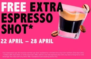DEAL: Donut King - Free Extra Espresso Shot via App (until 28 April 2024) 4