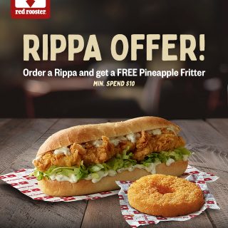 DEAL: Red Rooster - Free Pineapple Fritter with Rippa Sub Purchase & $10 Spend for Red Royalty Members (until 5 May 2024) 2