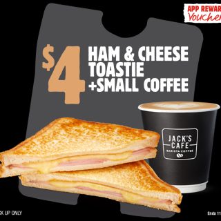 DEAL: Hungry Jack's - $4 Ham & Cheese Toastie + Small Coffee via App (until 8 April 2024) 10