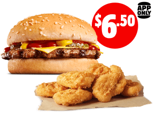 DEAL: Hungry Jack's $26.95 Family Bundle (2 Whoppers, 2 Cheeseburgers, 4 Chips, 4 Drinks & 10 Nuggets) 11