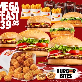 DEAL: Hungry Jack's $39.95 Mega Feast with Burger Bites 1
