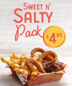 DEAL: Oporto - $4.95 Sweet & Salty Pack with 3 Churros & Small Chips via Online or App 1