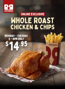 DEAL: Red Rooster - $26.99 Chicken, Large Chips, Large Gravy & 1.25L Coke Delivered 5