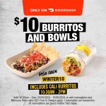 DEAL: Guzman Y Gomez – $10 Burritos Between 10:30am-2pm via DoorDash (until 10 June 2024)