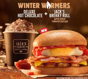 NEWS: Hungry Jack's Deluxe Hot Chocolate & Jack's Brekky Roll with Spicy Tomato Relish 1