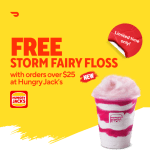 DEAL: Hungry Jack’s – Free Fairy Floss Storm with $25+ Spend via DoorDash (until 19 May 2024)