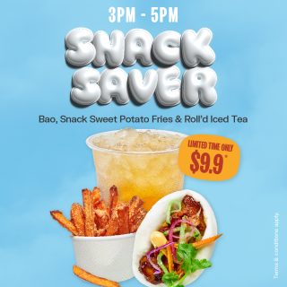 DEAL: Roll'd - Bao, Sweet Potato Fries & Iced Tea for $9.90 Pickup Between 3-5pm 6