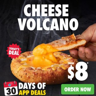 DEAL: Domino's - $8 Cheese Volcano via App (20 June 2024) 1