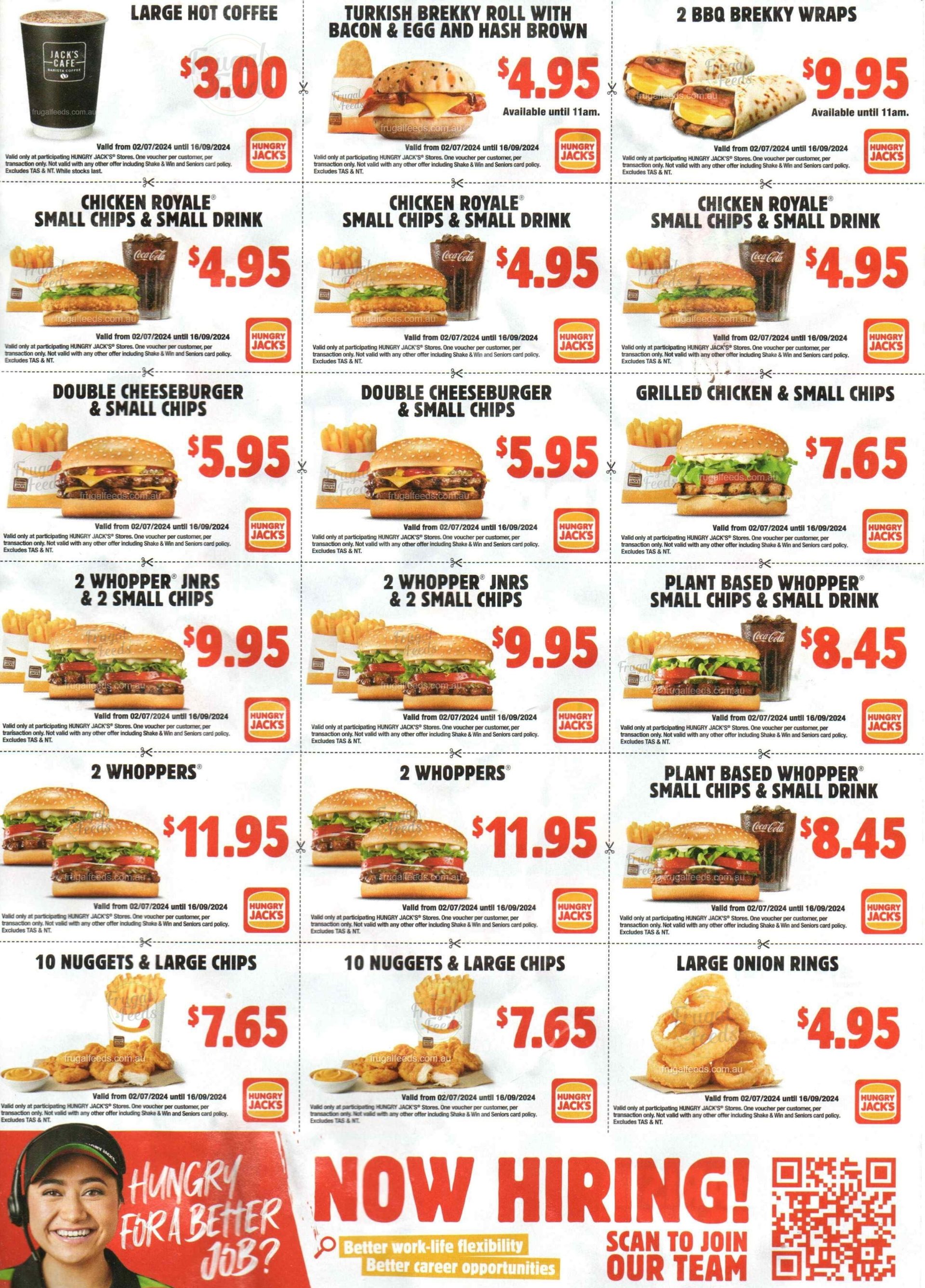 DEAL: Hungry Jack's Vouchers valid until 16 September 2024 | frugal feeds