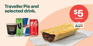DEAL: 7-Eleven - $5 Meal Deal with Traveller Pie or Hot Roll & Drink (until 29 July 2024) 5 DEAL: 7-Eleven - $5 Meal Deal with Traveller Pie or Hot Roll & Drink (until 29 July 2024) 5