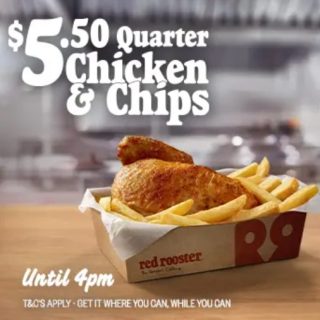 Red Rooster: $5.50 Quarter Chicken & Chips Lunch Deal Until April 21 2026 4