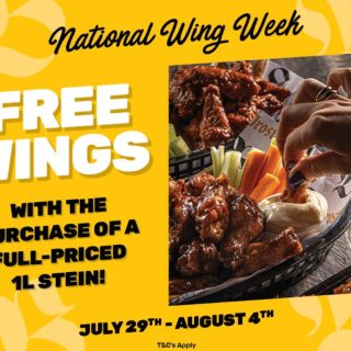 DEAL: The Bavarian - Free Basket of Wings with 1L Stein Purchase (29 July to 4 August 2024) 2 DEAL: The Bavarian - Free Basket of Wings with 1L Stein Purchase (29 July to 4 August 2024) 2