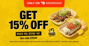 DEAL: Guzman Y Gomez - 15% off $40+ Spend via DoorDash (until 18 August 2024) 25