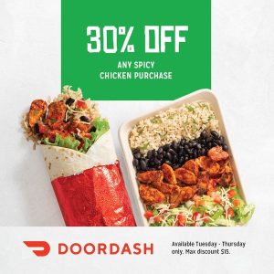 DEAL: Mad Mex - 30% off Spicy Scorpion Burritos & Naked Burritos Tuesdays-Thursdays 5-9pm via DoorDash (until 5 September 2024) 8