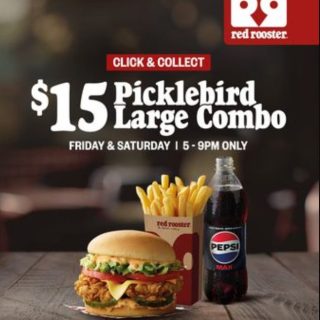 DEAL: Red Rooster - $15 Large Picklebird Combo on 5-9pm Fridays & Saturdays via Click & Collect 4