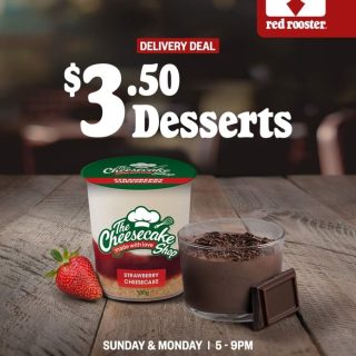 DEAL: Red Rooster - $3.50 Desserts on Sundays & Mondays 5-9pm via Red Rooster Delivery (until 26 August 2024) 6