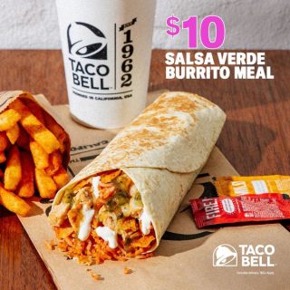 DEAL: Taco Bell - $10 Salsa Verde Burrito Meal 7
