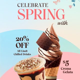 DEAL: Lindt Chocolate Shops and Cafés - 20% off Chilled Drinks & $5 Crema Gelata 1