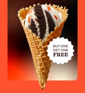 DEAL: Baskin Robbins – Buy One Get One Ghost Pepper Chocolate 1 Scoop Waffle Cone for Club 31 Members 4
