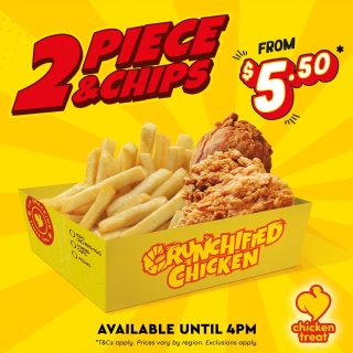 Chicken Treat Serves Up 2 Piece & Chips Crunchified Lunch Deal for $5.50 1