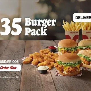 DEAL: Red Rooster - $35 Burger Pack via Delivery Online or App (until 17 November 2024) 3