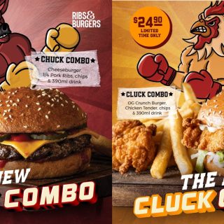 DEAL: Ribs & Burgers $24.90 Chuck & Cluck Combos 3