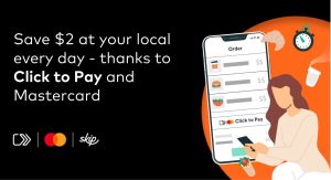 DEAL: Skip App - $2 off Every $4+ Order with MasterCard Click to Pay (until 28 February 2025) 1