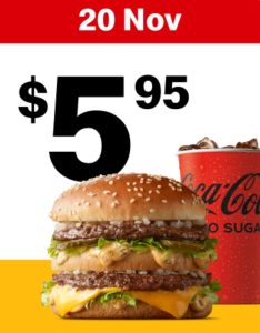 DEAL: McDonald’s - $5.95 Big Mac & Small Soft Drink on 20 November 2024 (30 Days 30 Deals) 1