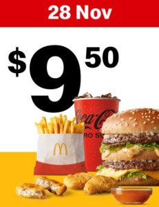 DEAL: McDonald’s - $9.50 Small Big Mac Meal & 3 McNuggets on 28 November 2024 (30 Days 30 Deals) 1