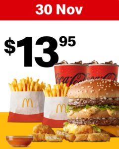 DEAL: McDonald’s - $13.95 Small Big Mac Meal & Small 6 McNuggets Meal on 30 November 2024 (30 Days 30 Deals) 1
