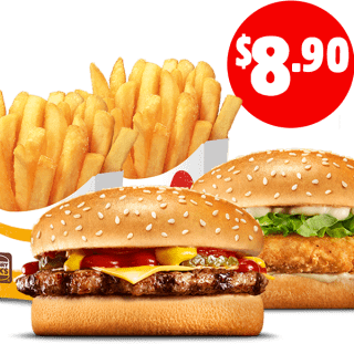 Hungry Jack’s App Deal: Cheeseburger, Chicken Royale + 2 Medium Chips for $8.90 10 Hungry Jack’s App Deal: Cheeseburger, Chicken Royale + 2 Medium Chips for $8.90 10