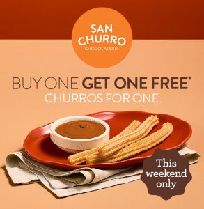 DEAL: San Churro - Buy One Get One Free Churros for One for el Social Members (29 November 2024) 2 DEAL: San Churro - Buy One Get One Free Churros for One for el Social Members (29 November 2024) 2