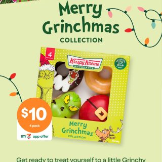 DEAL: 7-Eleven – $10 Krispy Kreme Merry Grinchmas 4 Pack via App (until 8 December 2024) 8