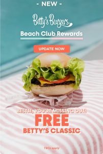 DEAL: Betty's Burgers - Free Classic Burger with $30 Spend 7