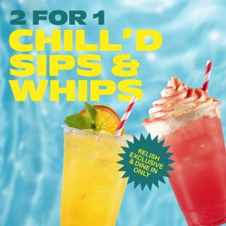 DEAL: Grill'd - 2 for 1 Chill'd Sip & Whip Drinks for Relish Members Dine-In 9 DEAL: Grill'd - 2 for 1 Chill'd Sip & Whip Drinks for Relish Members Dine-In 9