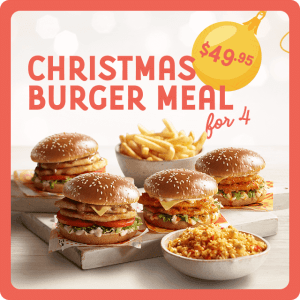 DEAL: Oporto - $49.95 Christmas Burger Meal for 4 via Online or App (until 12 January 2024) 1