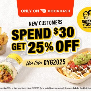 DEAL: Guzman Y Gomez - 25% off with $30 Spend to New GYG Customers via DoorDash (until 31 March 2025) 7