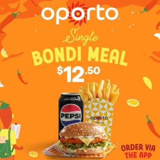 DEAL: Oporto $12.50 Single Bondi Meal via App or Online 5
