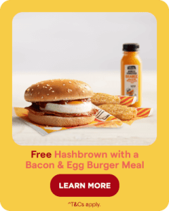 DEAL: Oporto - Free Hash Brown with a Bacon & Egg Burger Meal (until 23 March 2025) 1