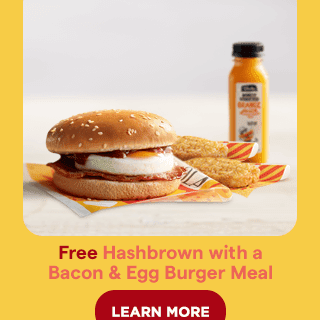DEAL: Oporto - Free Hash Brown with a Bacon & Egg Burger Meal (until 23 March 2025) 8